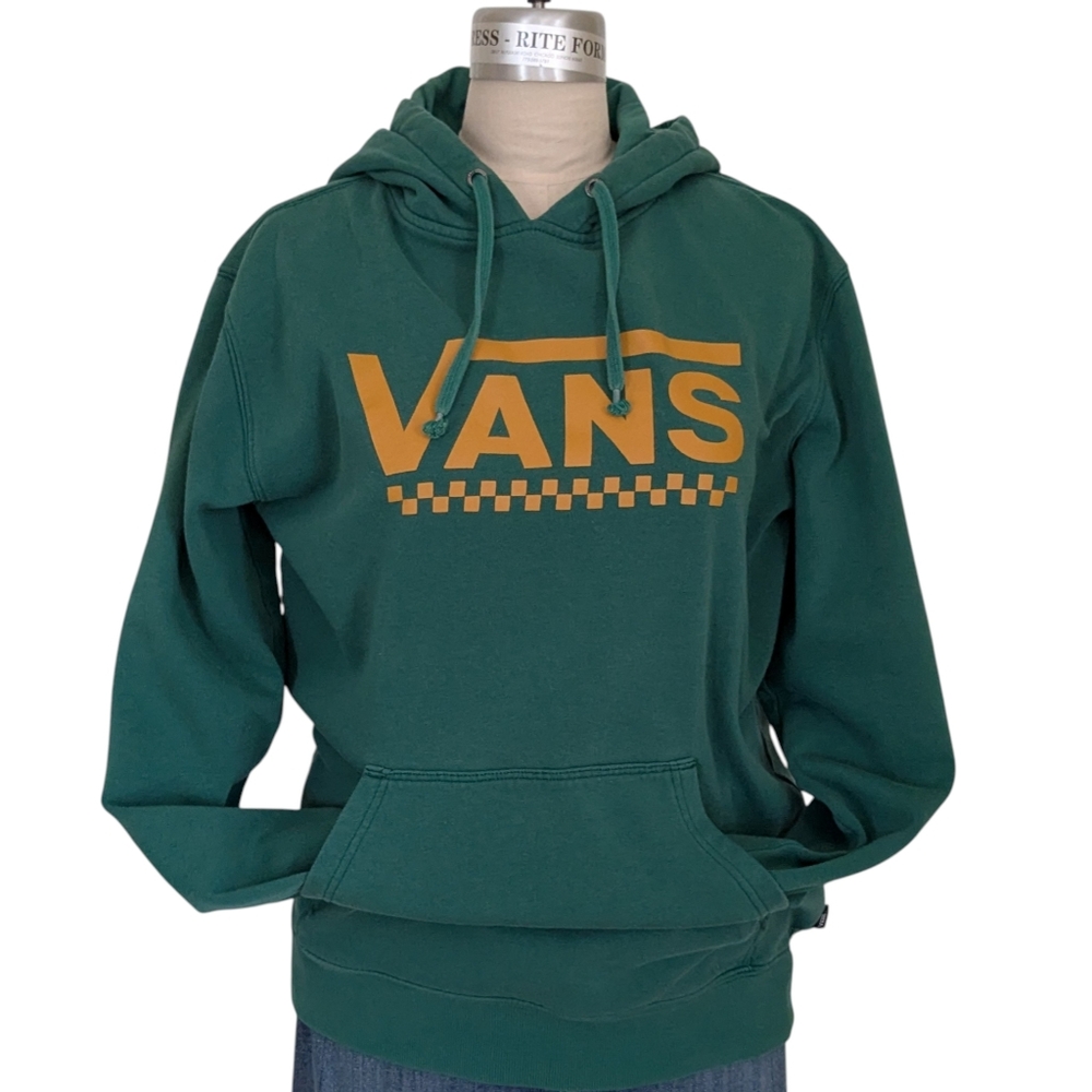 Vans Green Fleece Lined Hoodie Size Medium